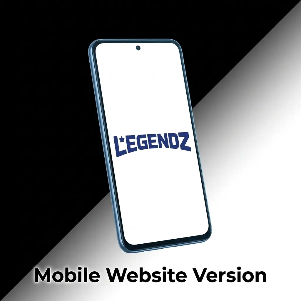 Legendz Casino mobile website on smartphone browser showing sports betting and casino games with responsive layout