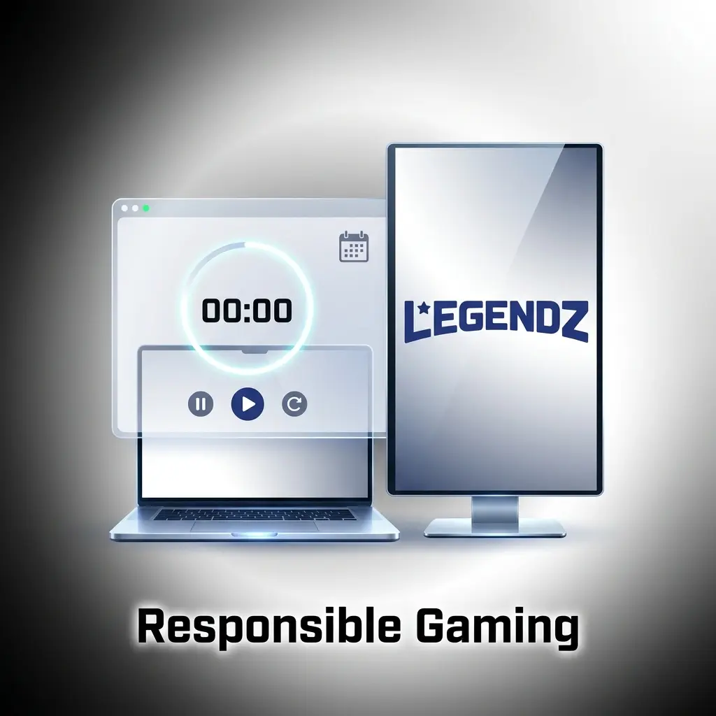 Legendz Casino responsible gaming tools including deposit limits, loss limits, session timers, self-exclusion, and reality checks
