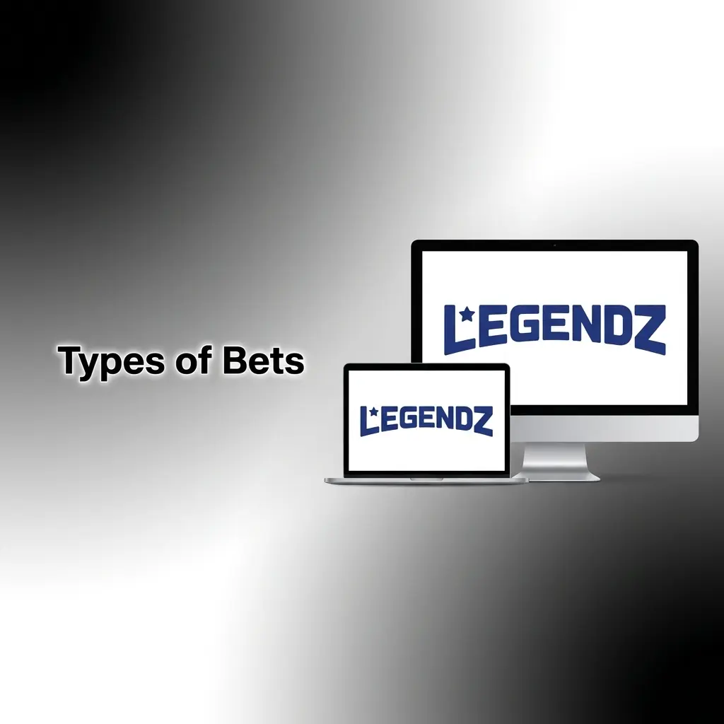 Legendz Casino bet types: Single, Express Parlay, and System bets explained with examples like Trixie and Patent formats